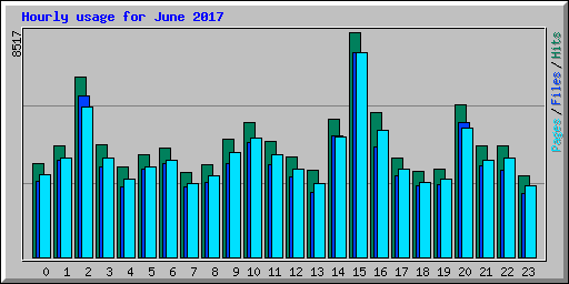 Hourly usage for June 2017