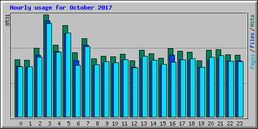 Hourly usage for October 2017