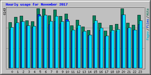 Hourly usage for November 2017